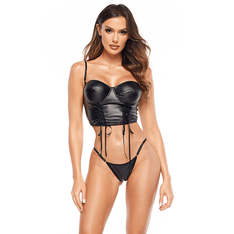 CONJUNTO DE 2 PEÇAS SASHA PRETO BEAUTY NIGHT FASHION - 40-42 L/XL