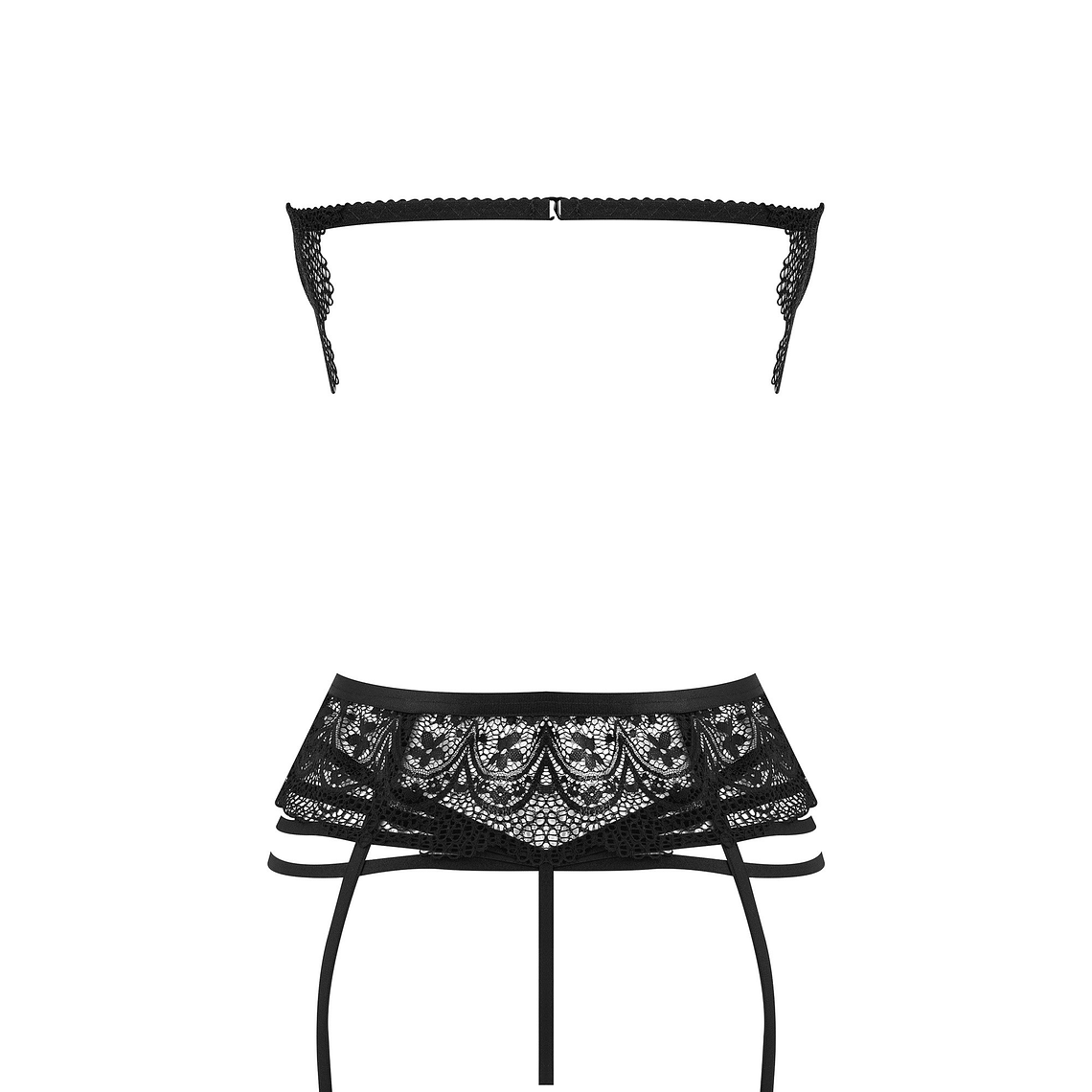 CORPETE E TANGA LACE TEMPTATION PRETO BEAUTY NIGHT FASHION - 36-38 S/M 7