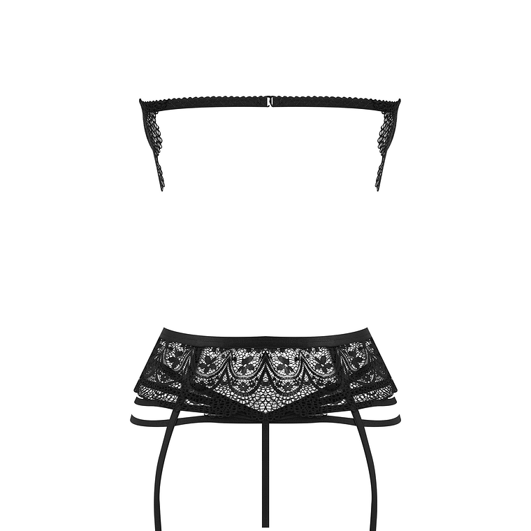 CORPETE E TANGA LACE TEMPTATION PRETO BEAUTY NIGHT FASHION - 44-46 XXL/3XL 7