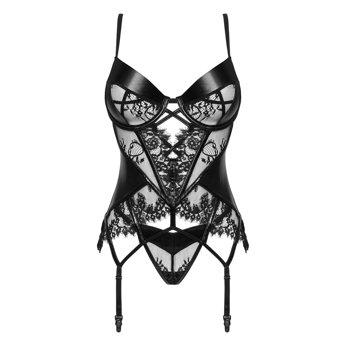 CORPETE E TANGA LEONELA PRETO BEAUTY NIGHT FASHION - 40-42 L/XL 3