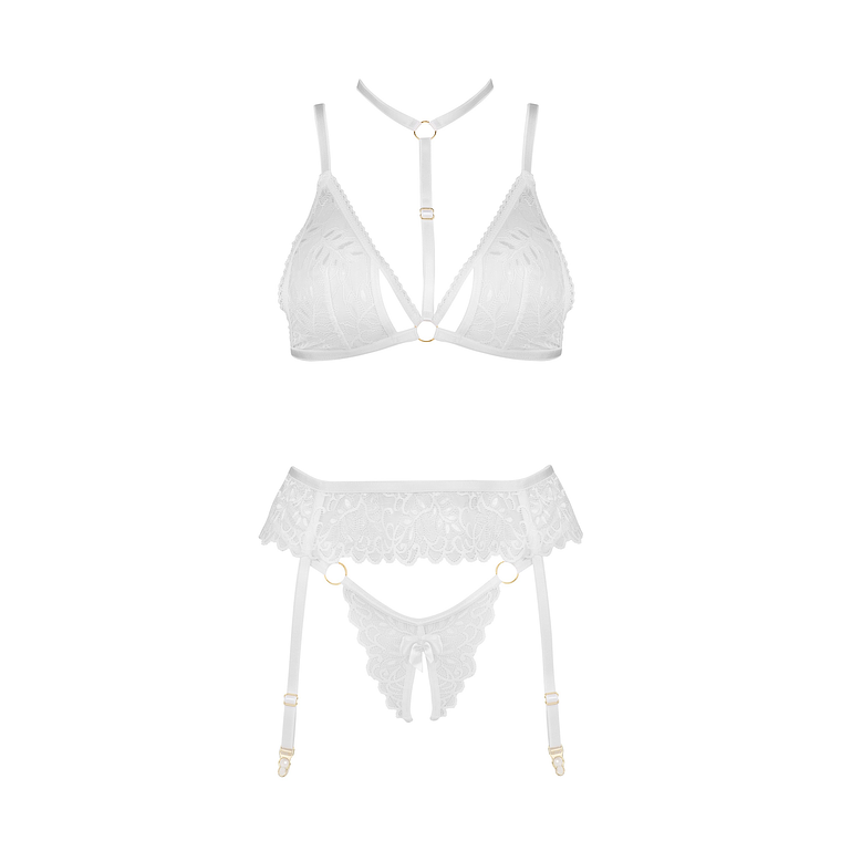 CONJUNTO DE 3 PEÇAS NOEMI BRANCO BEAUTY NIGHT FASHION - 36-38 S/M 9