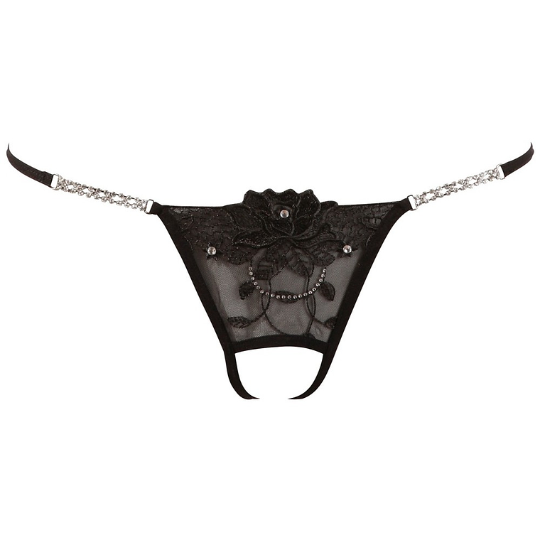 TANGA RHINESTONES COM ABERTURA - 36-38 S/M 2
