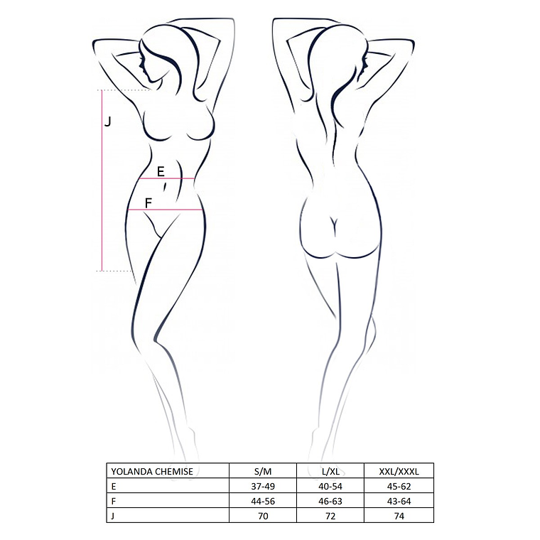 CAMISA DE NOITE E TANGA YOLANDA PRETO PASSION - 36-38 S/M 2