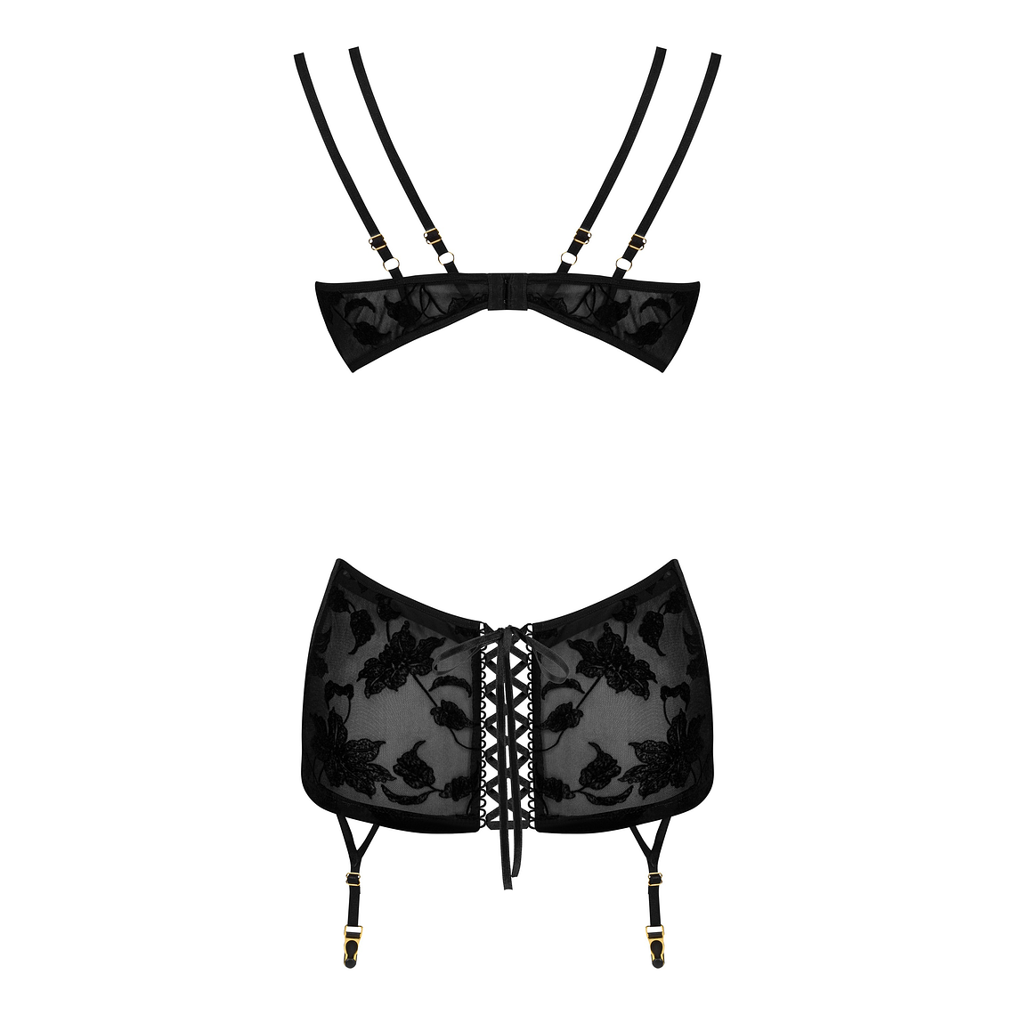 CAMISA DE NOITE E TANGA XIOMARA PRETO BEAUTY NIGHT FASHION - 40-42 L/XL 9