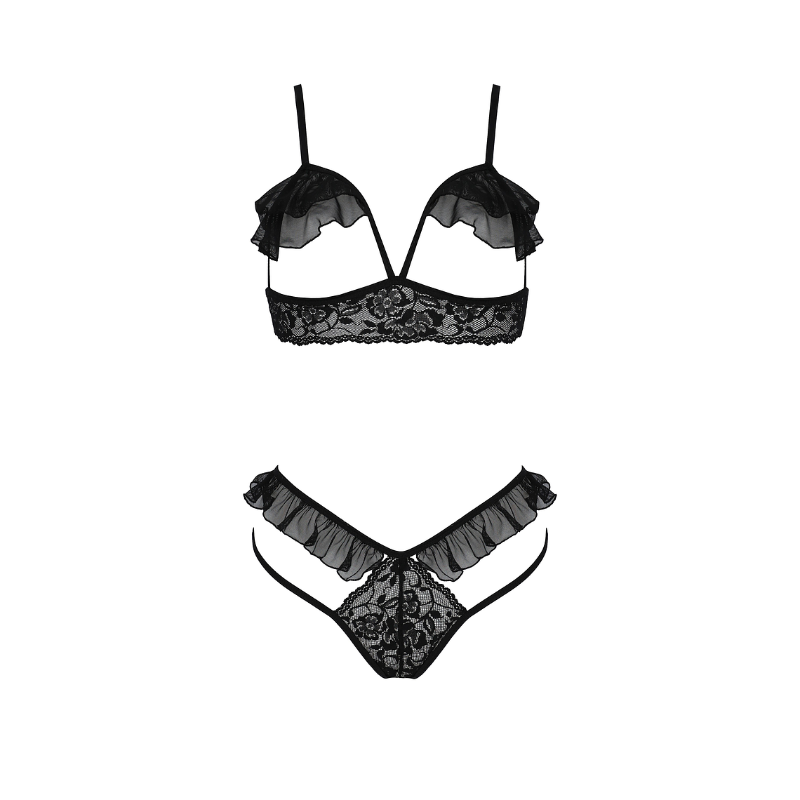 CONJUNTO DE 2 PEÇAS DOLLY PRETO EROTIC LINE PASSION - 40-42 L/XL 3