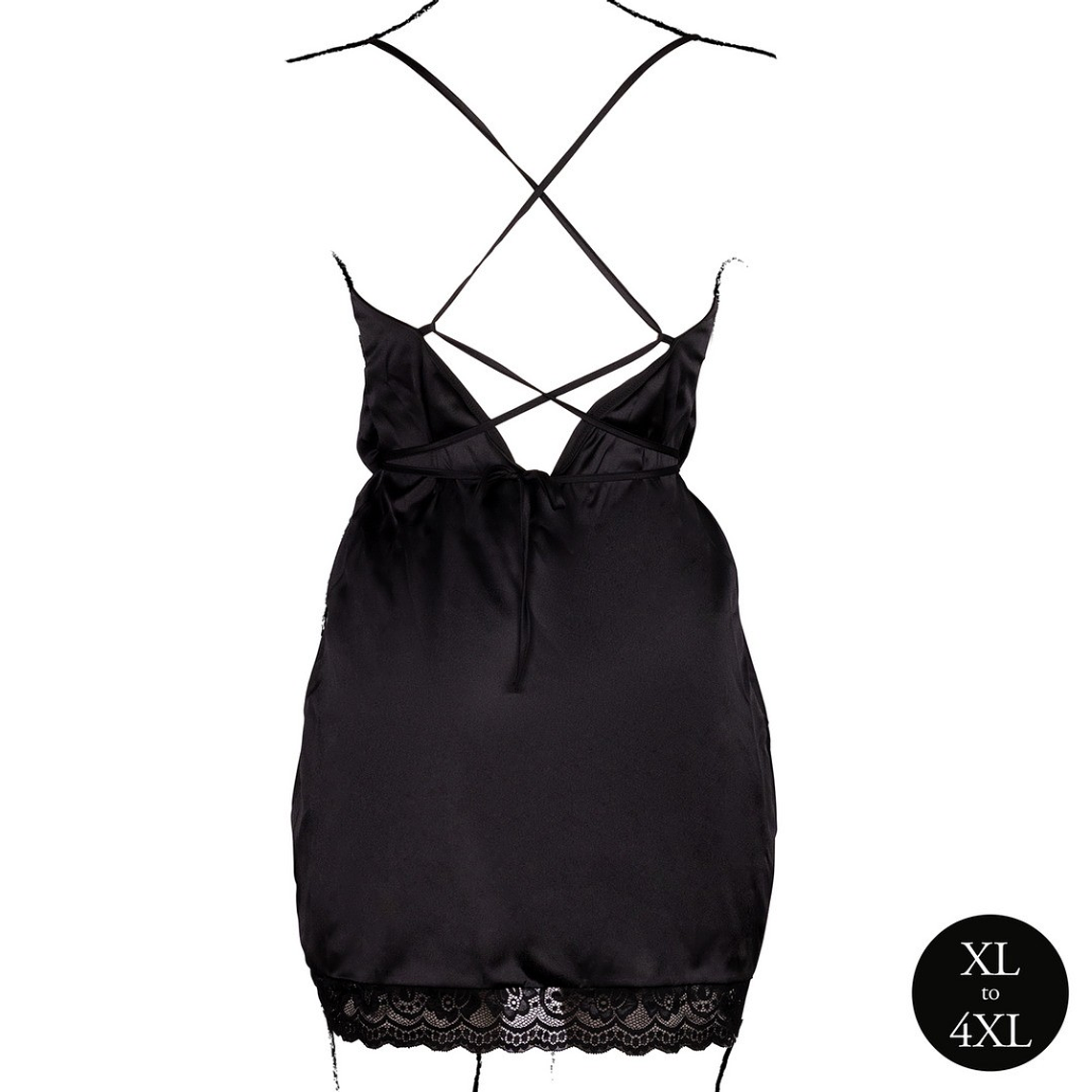 VESTIDO OPEN BACK PRETO TAMANHO QUEEN LE DÉSIR - 42 XL 6