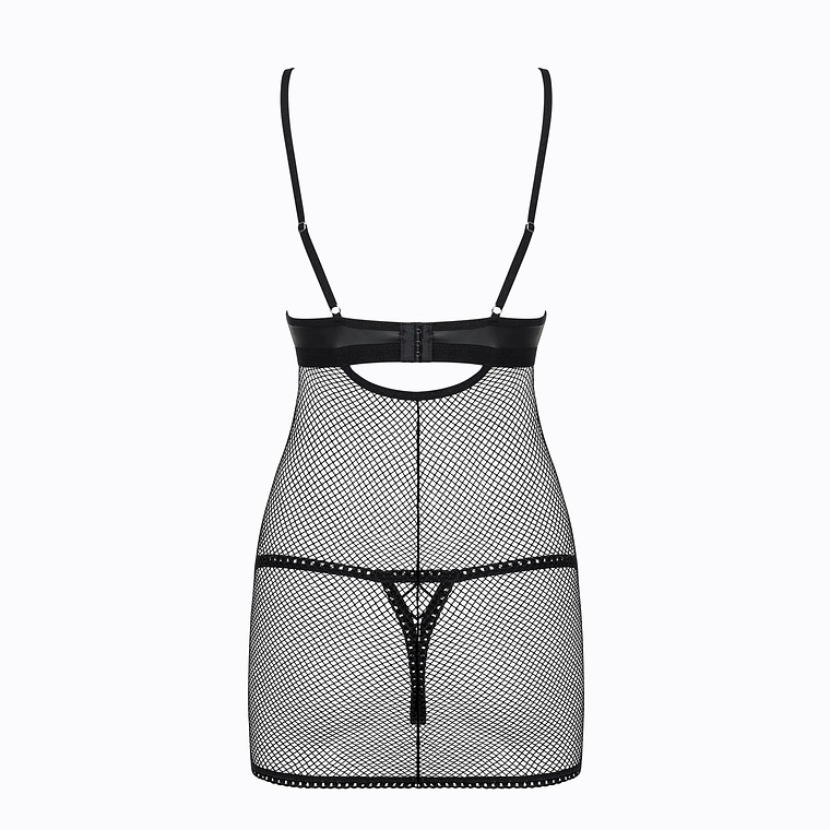 CAMISA DE NOITE E TANGA REDELLA OBSESSIVE PRETA - 36-38 S/M 6