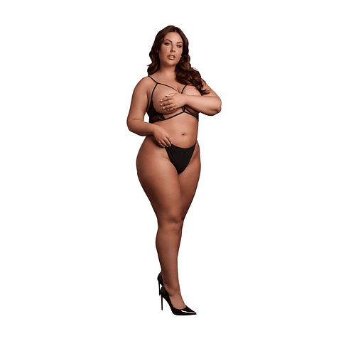 SUTIÃ TRIANGLE COM RENDA PRETO TAMANHO QUEEN LE DÉSIR  - 42 XL