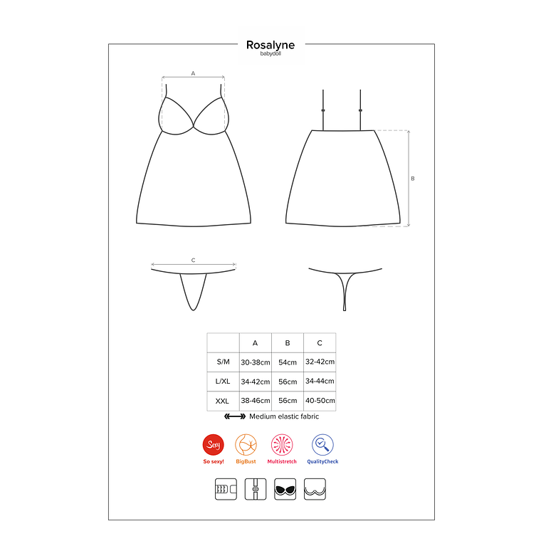 CAMISA DE NOITE E TANGA ROSALYNE OBSESSIVE BORDÔ - 36-38 S/M 6