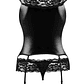 CORPETE E TANGA RAVEN SET PRETO BEAUTY NIGHT FASHION - 36-38 S/M - thumbnail 2