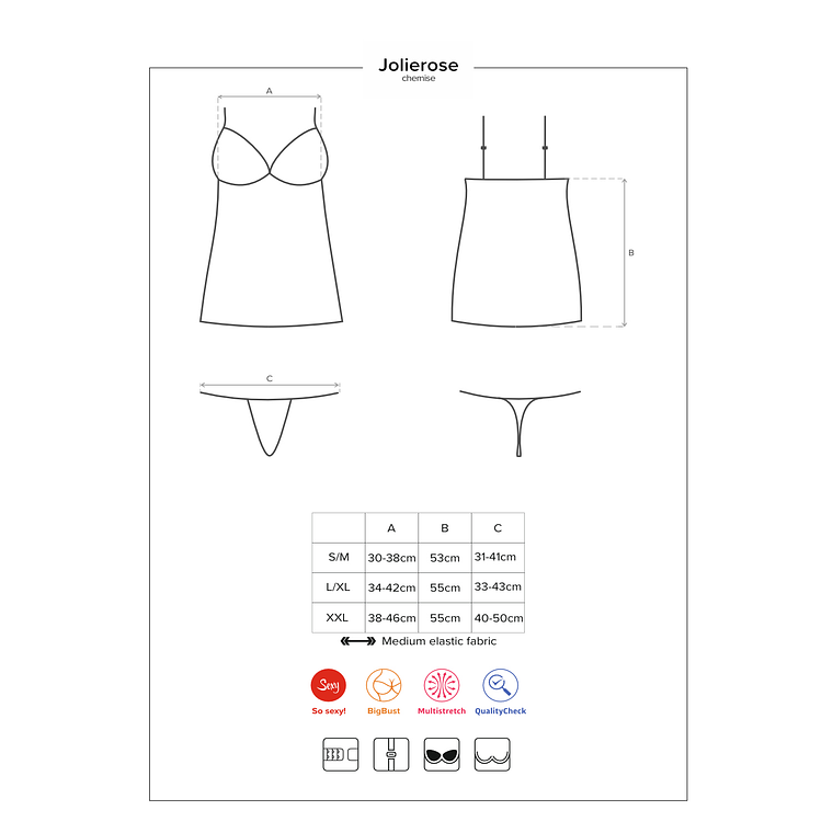 CAMISA DE NOITE E TANGA JOLIEROSE OBSESSIVE VERMELHA - 36-38 S/M 7