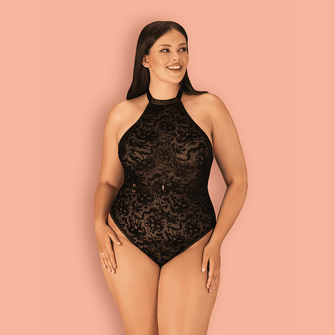BODY SOFTILY TAMANHO QUEEN OBSESSIVE PRETO - 44 XXL