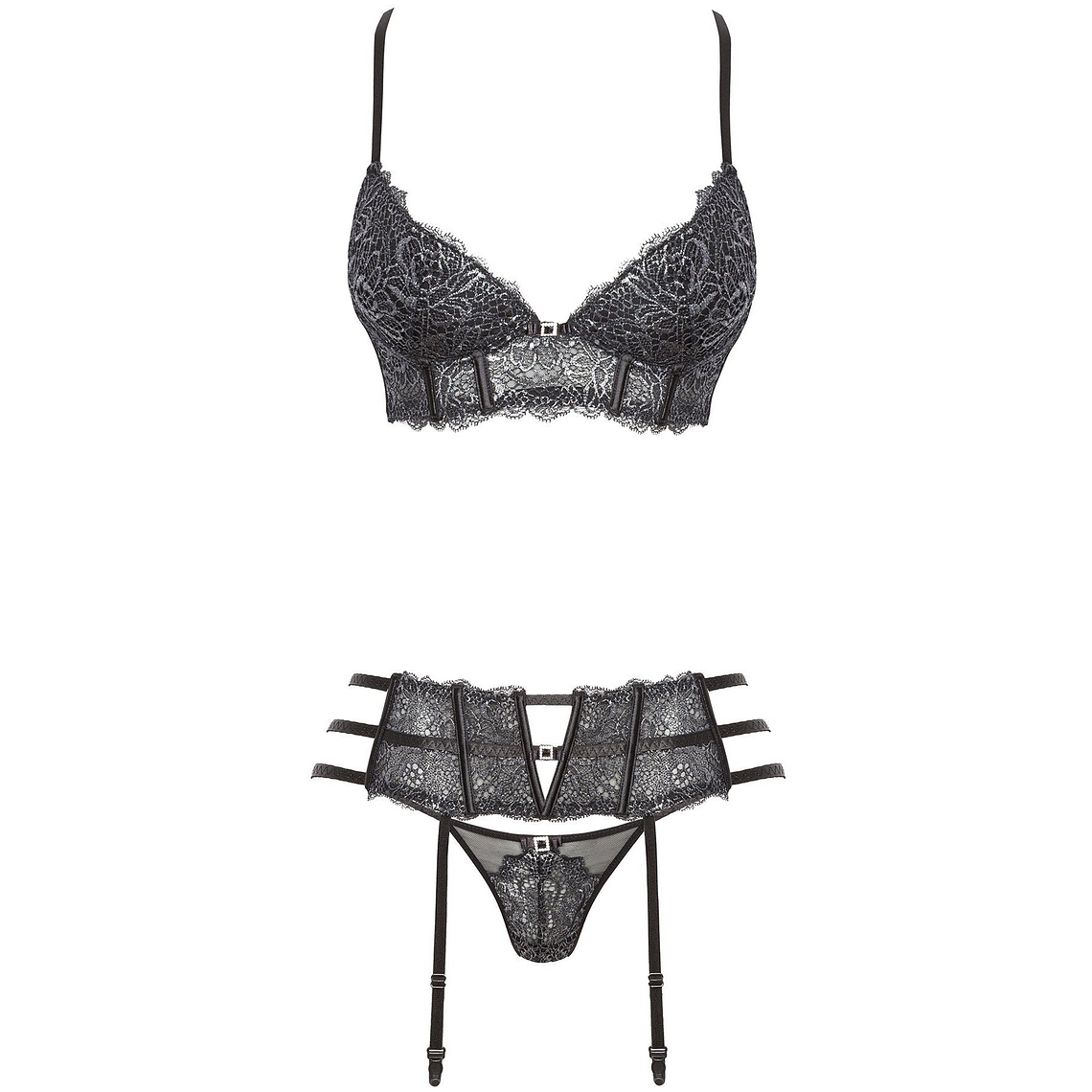 CONJUNTO DE 3 PEÇAS ILEEN PRETO BEAUTY NIGHT FASHION - 40-42 L/XL 2