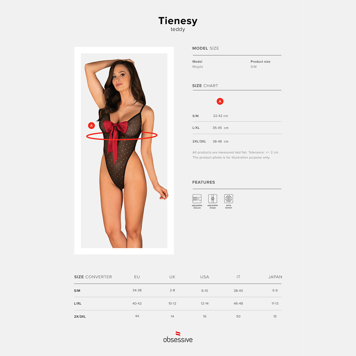 BODY TIENESY TAMANHO QUEEN OBSESSIVE - 44-46 XXL/3XL 5