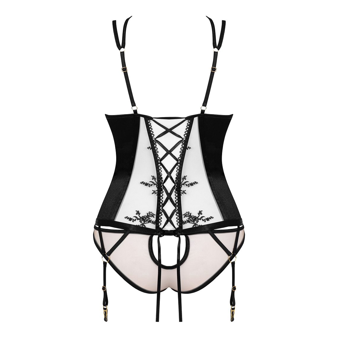 CORPETE E TANGA GIANNA PRETO BEAUTY NIGHT FASHION - 36-38 S/M 7