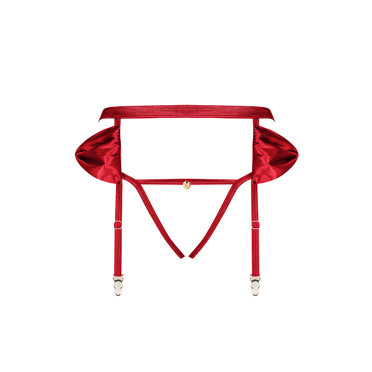 CINTO DE LIGAS E TANGA COM ABERTURA NA VIRILHA RUBINESA OBSESSIVE - 36-38 S/M 5