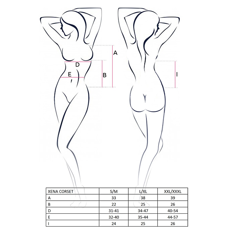 CORPETE E TANGA XENA BRANCO PASSION - 44-46 XXL/3XL 2