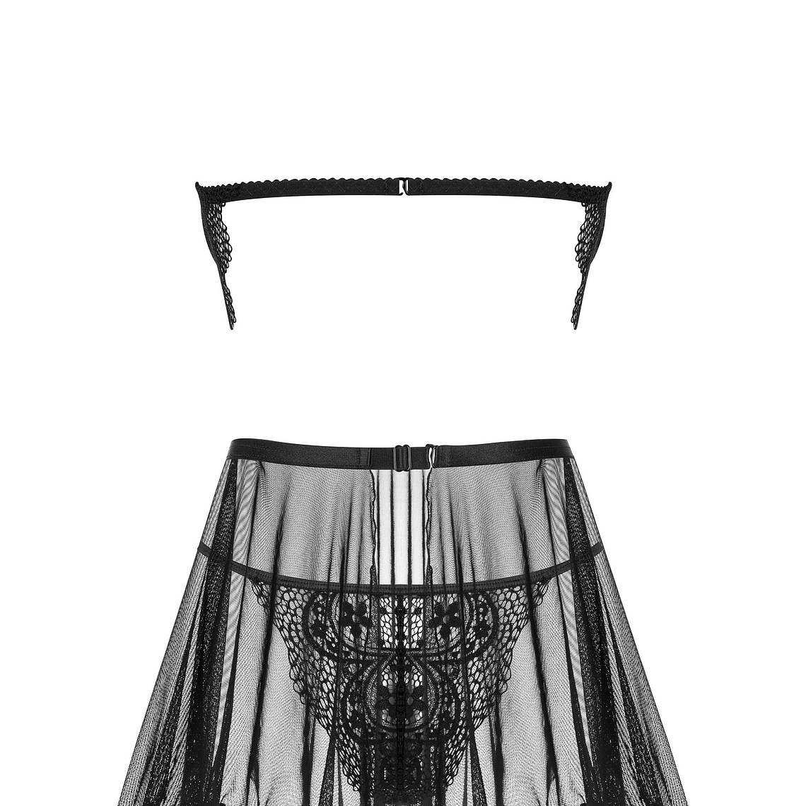 CAMISA DE NOITE E TANGA DARK MIRAGE PRETA BEAUTY NIGHT FASHION - 40-42 L/XL 4