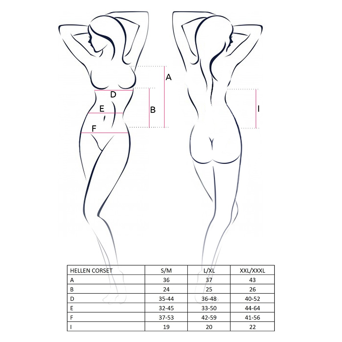 CORPETE E TANGA HELLEN PRETO EROTIC LINE PASSION - 44-46 XXL/3XL 2