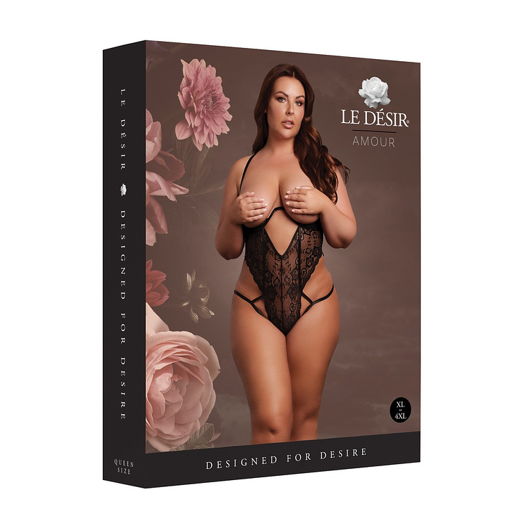BODY LACE UNDERWIRED PRETO TAMANHO QUEEN LE DÉSIR - 42 XL 2