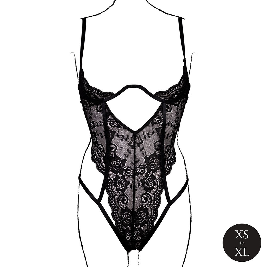 BODY LACE UNDERWIRED PRETO LE DÉSIR - T. ÚNICO 5