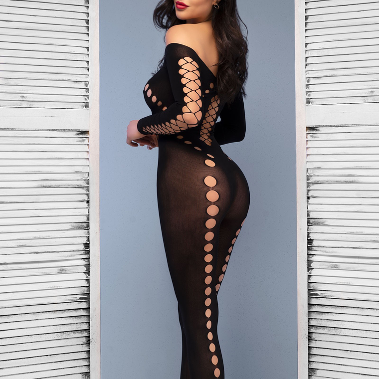 CATSUIT CR-4646 PRETO CHILIROSE - 36-38 S/M 2