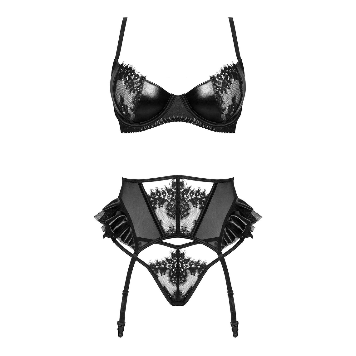 CONJUNTO DE 3 PEÇAS RAFAELLA PRETO BEAUTY NIGHT FASHION - 40-42 L/XL 2