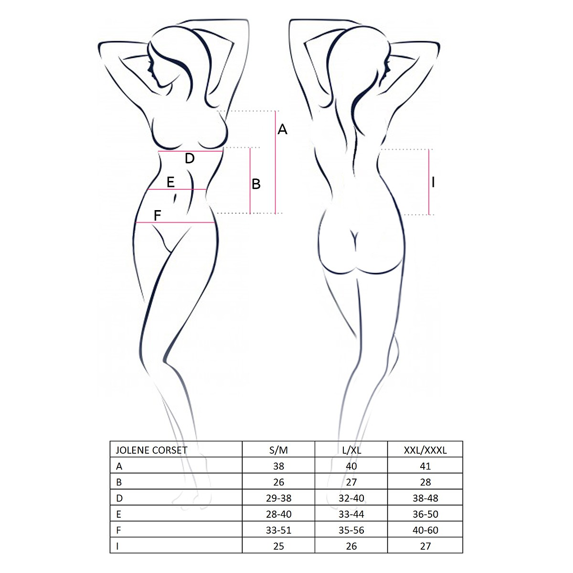 CORPETE E TANGA JOLENE PRETO PASSION - 44-46 XXL/3XL 3