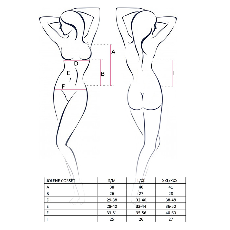 CORPETE E TANGA JOLENE PRETO PASSION - 44-46 XXL/3XL 3