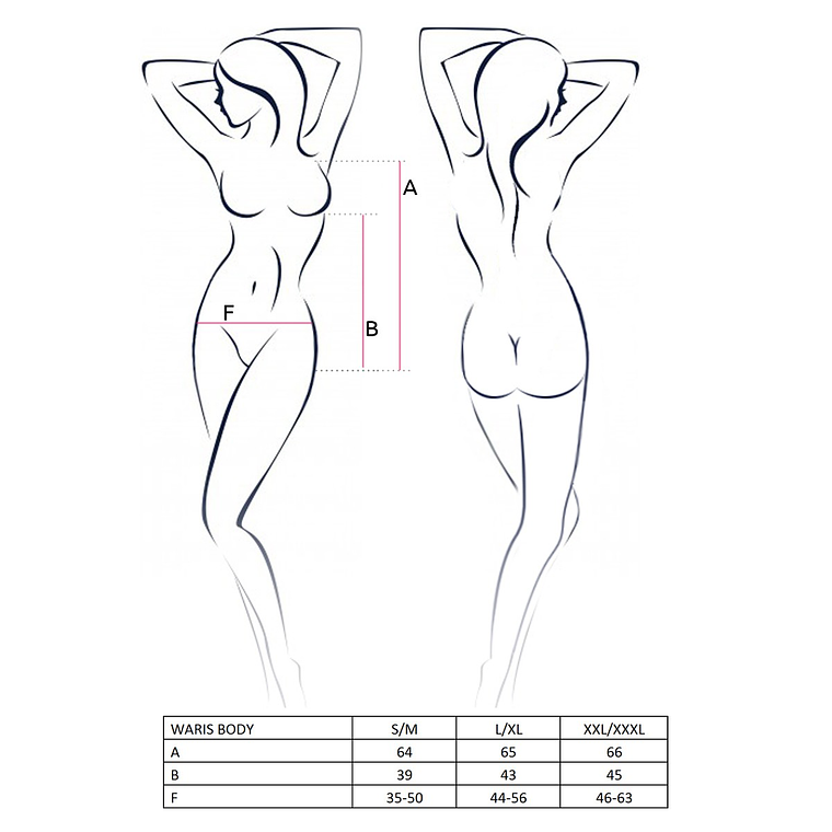 BODY WARIS PRETO PASSION - 36-38 S/M 2