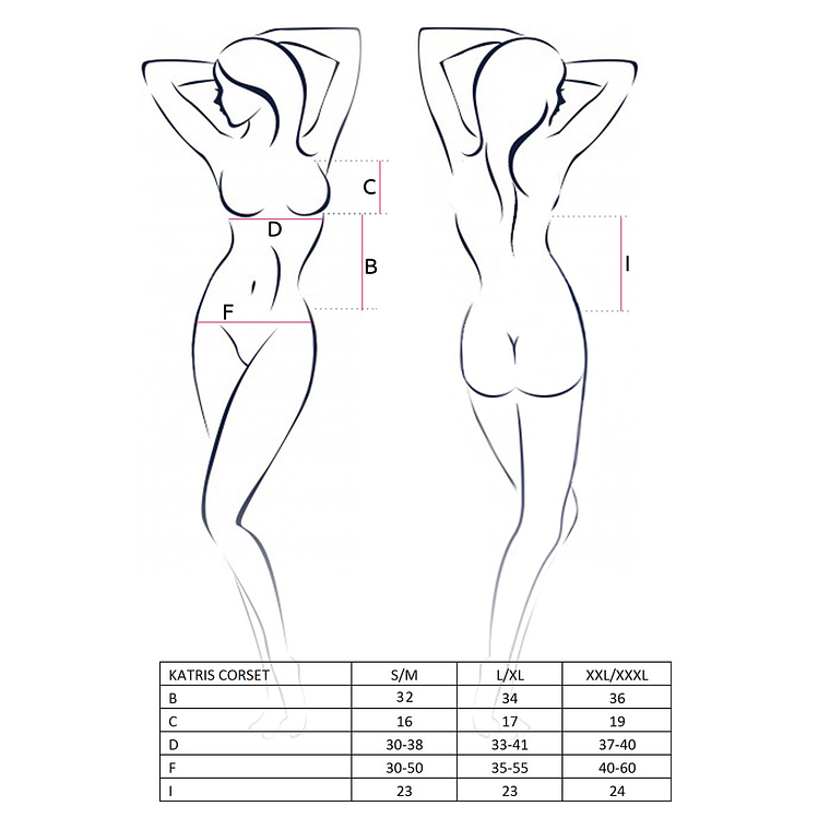 CORPETE E TANGA KATRISS PRETO EROTIC LINE PASSION - 40-42 L/XL 3