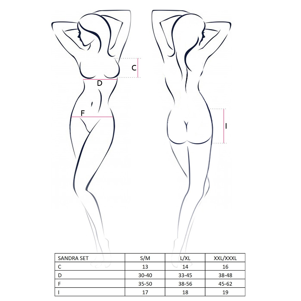 CONJUNTO DE 3 PEÇAS SANDRA VERMELHO EROTIC LINE PASSION - 36-38 S/M 3