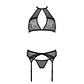 CONJUNTO DE 3 PEÇAS SATARA PRETO EROTIC LINE PASSION  - 44-46 XXL/3XL - thumbnail 3