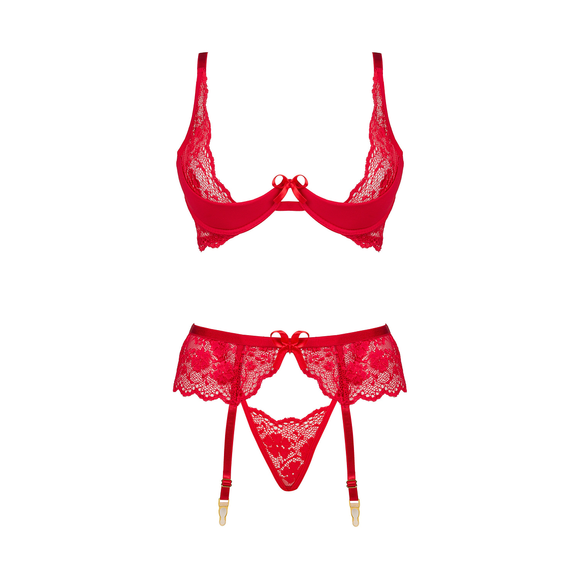 CONJUNTO DE 3 PEÇAS ROSE VERMELHO BEAUTY NIGHT FASHION - 40-42 L/XL 13