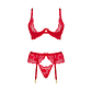 CONJUNTO DE 3 PEÇAS ROSE VERMELHO BEAUTY NIGHT FASHION - 40-42 L/XL - thumbnail 13