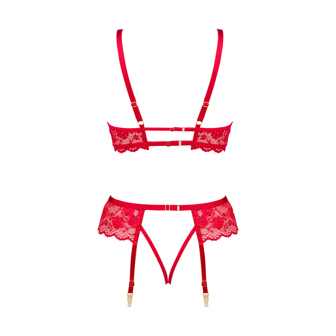 CONJUNTO DE 3 PEÇAS ROSE VERMELHO BEAUTY NIGHT FASHION - 40-42 L/XL 14