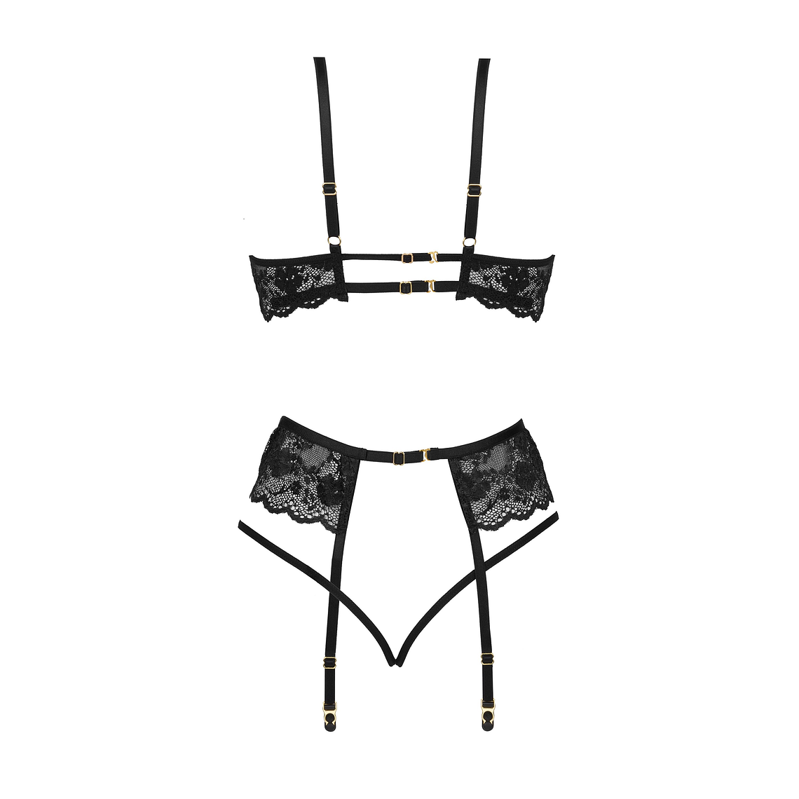 CONJUNTO DE 3 PEÇAS ROSE PRETO BEAUTY NIGHT FASHION - 40-42 L/XL 15