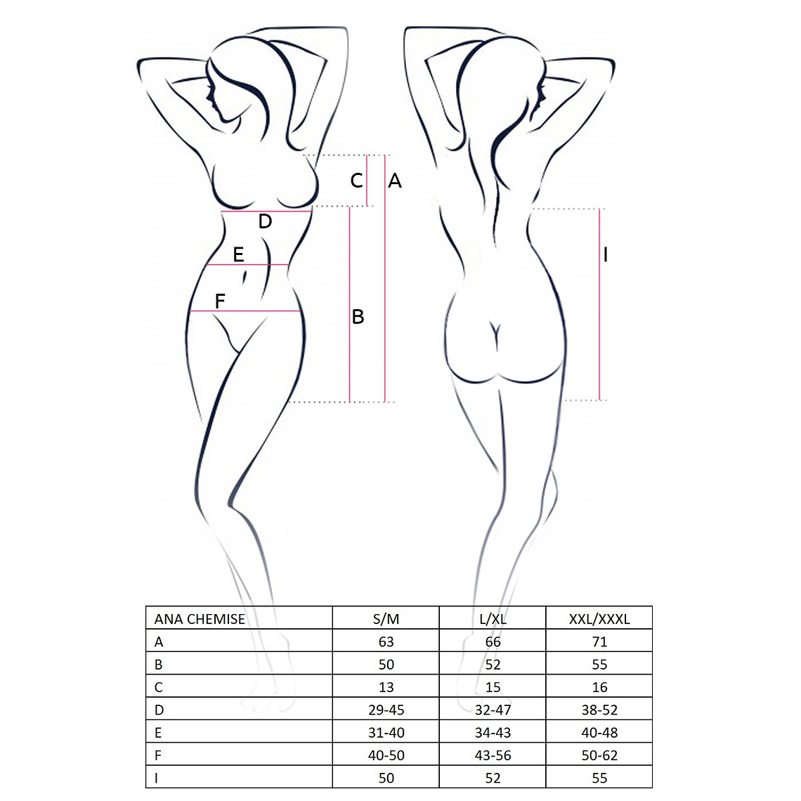 CAMISA DE NOITE E TANGA ANA PRETO PASSION - 44-46 XXL/3XL 2