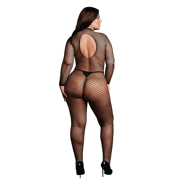 CATSUIT DE REDE TAMANHO QUEEN PRETO LE DÉSIR - 42 XL 4