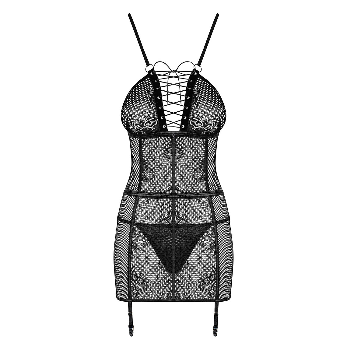 CAMISA DE NOITE E TANGA BASITTA OBSESSIVE PRETA - 40-42 L/XL 3