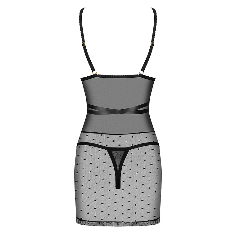 CAMISA DE NOITE E TANGA BOWESSA OBSESSIVE PRETA - 40-42 L/XL 4