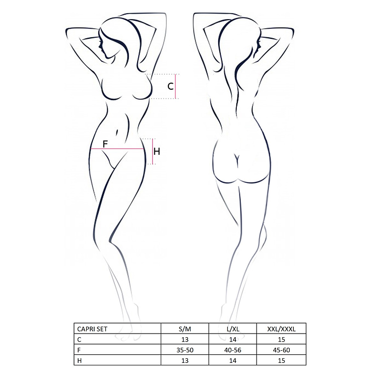 CONJUNTO DE 3 PEÇAS CAPRI PRETO PASSION - 44-46 XXL/3XL 2