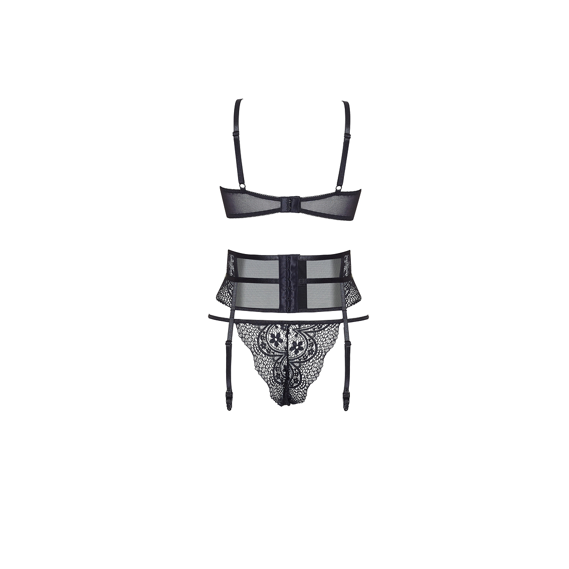 CONJUNTO DE 3 PEÇAS CHIARA PRETO BEAUTY NIGHT FASHION - 36-38 S/M 9