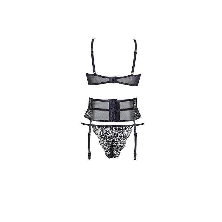 CONJUNTO DE 3 PEÇAS CHIARA PRETO BEAUTY NIGHT FASHION - 40-42 L/XL 9