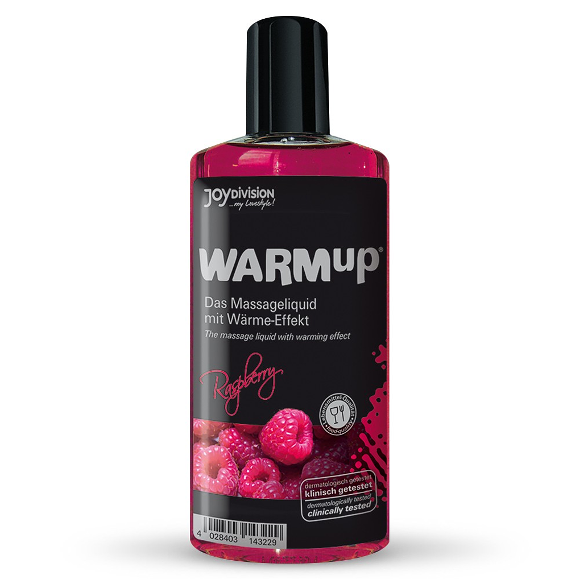 ÓLEO DE MASSAGEM COMESTÍVEL WARMUP FRAMBOESA150ML 1
