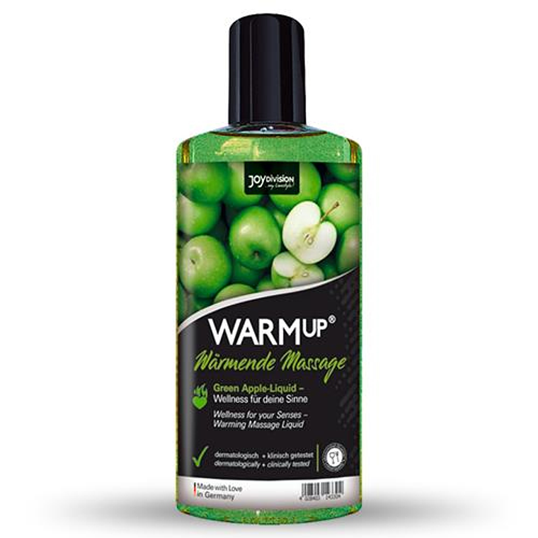 ÓLEO DE MASSAGEM COMESTÍVEL WARMUP MACÃ VERDE 150ML 1