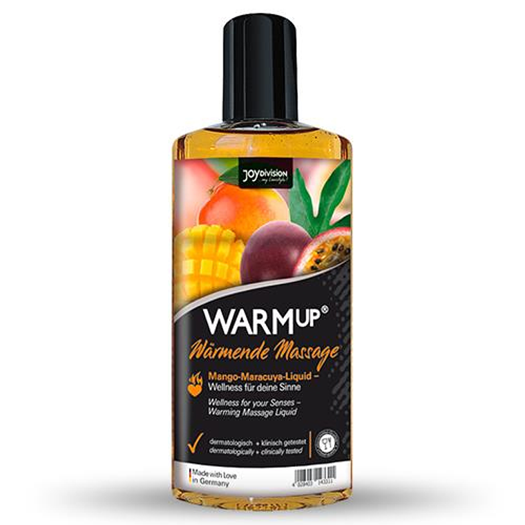 ÓLEO DE MASSAGEM COMESTÍVEL WARMUP MANGA MARACUJÁ 150ML 1