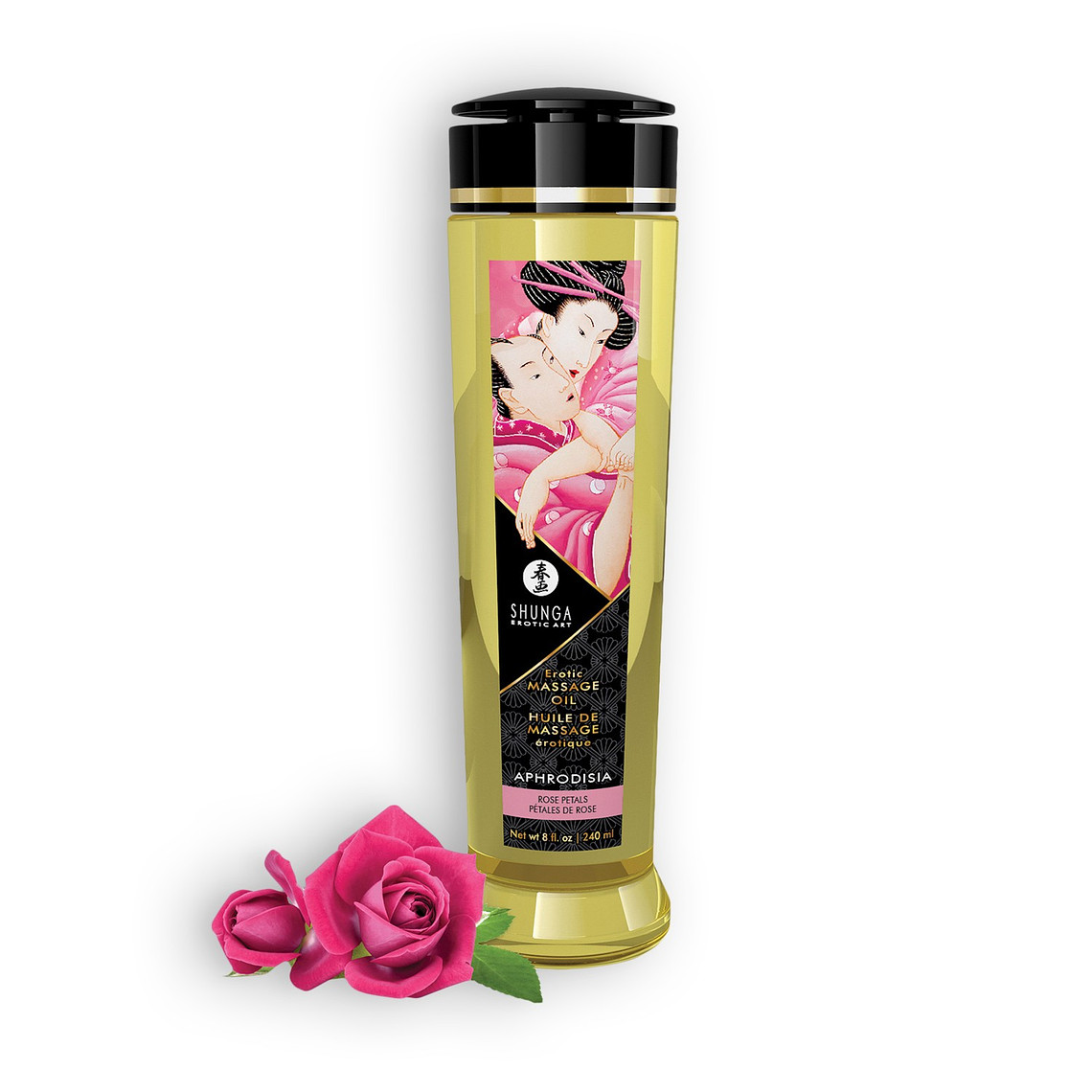 ÓLEO DE MASSAGEM SHUNGA APHRODISIA ROSA 240ML 1