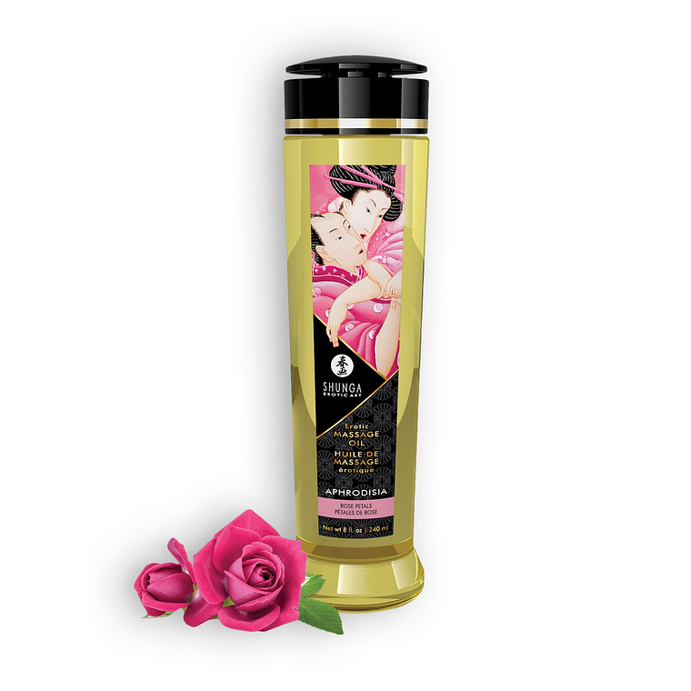 ÓLEO DE MASSAGEM SHUNGA APHRODISIA ROSA 240ML 1