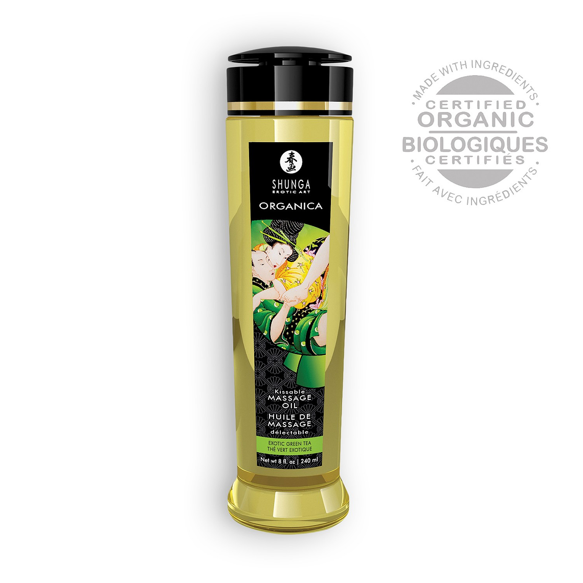 ÓLEO DE MASSAGEM SHUNGA ORGANICA CHÁ VERDE 240ML 2